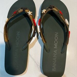 Bananamoon Green Beaded Sandals